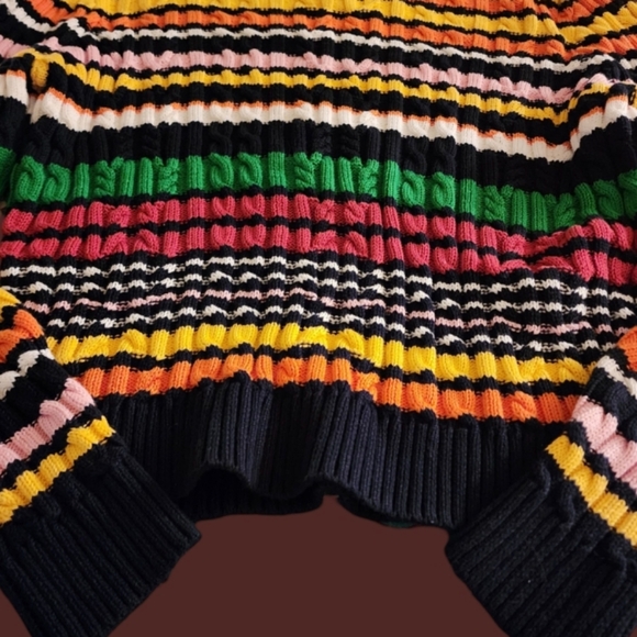 Cotton By Autumn Cashmere Striped Long Sleeve Sweater - Picture 3 of 6